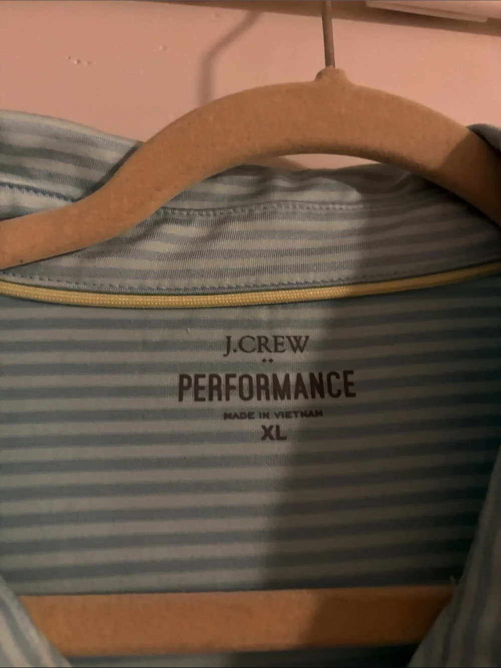 Light Blue Striped Men's Polo Shirt